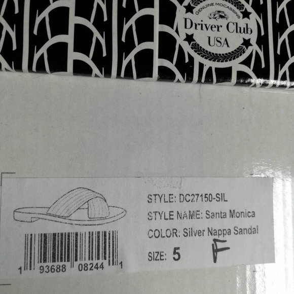 Driver Club USA Womens Santa Monica Slides Sandals Metallic Flat Slip On 5 M New - Picture 10 of 10